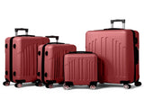Curved Vertical Stripe 4-in-1 Trolley Case - Retro Red 82742901