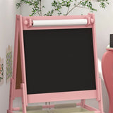 Art Easel with Paper Roll, Blackboard, Whiteboard, Storage, Pink 71861754