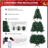 6 FT Pre-lit Artificial Christmas Tree, Hinged Xmas Pine Tree with 1000 Branch Tips, 350 Lights and 25437080
