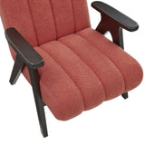 Rella Modern Teddy Sherpa Accent Chair with Espresso Wood Frame T2574P241337