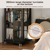 4-Tier All-Steel Rotating Bookshelf with 360&deg Wheels, Large Size Sturdy & Spacious Book Rack, New 60855913