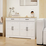 47.95" Farmhouse Buffet Cabinet Storage Sideboard with 2 Drawers and 4 Doors for Dining Living Room W282138088