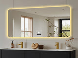 48x32in Frameless bathroom mirror with light, LED backlit mirror, tri-color dimming, anti-fog W2709P268893