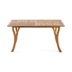 ZUN Outdoor 59 Inch Rectangular Solid Wood Table Dining Table,Teak Finish 57488.00