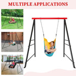 ZUN Swing Sets Backyard, Swingset Outdoor Kids, Toddler Porch Swing, Metal A-Frame Swing Stand 20732683