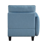 Living Room Furniture One-Arm Chair Blue Tufted Solid Wood Modern Comfort 1pc Modular Piece Chair B011P309912