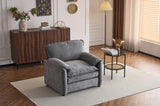 Single Chair 38 Inch Oversized Reading Chair Comfortable Cushioned Lounge Armchair Soft Chenille W1829P265024