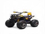 Yellow 12V Kids Electric ATV Recharging Ride-on Quad with Realistic Headlights & Wide Traction 24554687