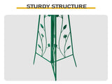 6.2ft Green 5-Blade Iron Windmill with Tripod Stand 77233899