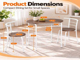 1 Table 2 Chairs Table Set, Oval Tabletop, MDF & Metal Frame, KD Assemble 25841505