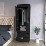 Alabama Armoire, One Large Cabinet, Two Drawers B128P148647