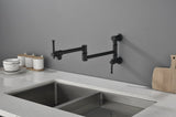 Wall mounted Filler Faucet, Modern Brass Filler Two-Attachment Wall Mount Folding Kitchen W2287P184446