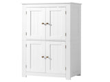 White MDF with vertical stripes, 60*30*110cm, 4-door bathroom vanity 31144451