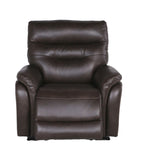 Contemporary Top-Grain Leather Recliner Set - Power Footrest, Power Headrest - Control Panel, USB B081109557