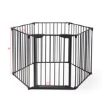 ZUN 146" Extra Wide Baby Gate, 6-Panel Baby Pet Playpen, Fireplace Safety Fence, Foldable Barrier Gate, W2181P160610