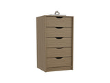 Dresser 42"H, 5 Drawers , Slim Storage Chest of Drawers, Natural Oak B097P350317
