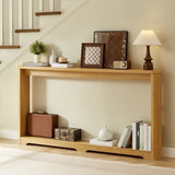 70.1"corrugated texture storage table for entranceways, narrow wooden console sofa table, can be W1162P339115