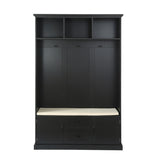 Hall Tree with 3 Hooks , Coat Hanger, Entryway Bench, Storage Bench, 3-in-1 Design, 47.2INCH, for 21206054