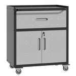 ZUN Sturdy and Durable Metal Tool Cabinet for Garage Wheels - Mobile Heavy-Duty Storage Cabinet T2398P222833