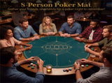 40" Round Foldable Poker Table Top Mat Non-Slip Rubber Base, Portable Casino-Grade Poker Mat 38344470