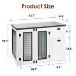 ZUN Furniture style dog cage, wooden dog cage, double door dog cage, side cabinet dog cage, Dog crate W1687138649