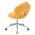 ZUN 360&deg;Swivel Height Adjustable,Swivel Chair,Teddy fabric,home office chair W680P143491