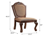 Beige and Cherry Solid Back Side Chairs B062P189084