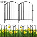 ZUN Decorative Garden Fence 10 Panels, 17 Rustproof Metal Wire Animal Barrier Fence 62922473