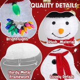 4FT Lighted Snowman Christmas Yard Decorations, Pre-lit Pull Up Snowman with 100 White LEDs, 11383965