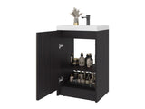 Cary Floor Bathroom 32" H, One Door and Two Interior Shelve, Black Wengue B097P474283
