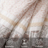 9 Piece Cotton Percale Comforter Set Blush Queen B03597157