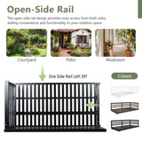 TOPMAX Country Patio Wooden Twin Size Swing Daybed Porch Swing Frame with 4pcs 96-inch Hemp Ropes N717P265856B