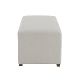 Simple White Long Ottoman, Practical Furniture for Living Room and Bedroom N769P296340W
