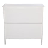 ZUN FCH Transparent Double Door Side Cabinet White 44876940