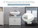 Bathroom Cabinet with 2 Doors and Shelf Bathroom Vanity white-AS Prohibited by 36907874