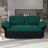 Convertible Pull Out Sofa Bed Queen Size, 3-in-1 Convertible Sleeper Couch with Thicked Cushions and W3163P269679