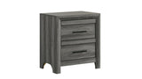 Denver Modern Style 2-Drawer Night stand Made with Wood in Gray B009P272309