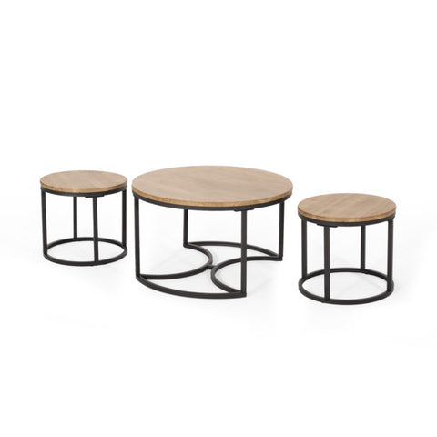 ZUN COFFEE TABLE SET 67141.00ANTBLK