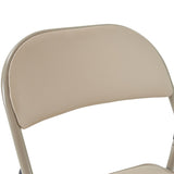 4PCS Elegant Foldable Iron & PVC Chairs for Convention & Exhibition Light Brown 23296284