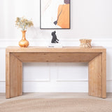 62" Modern Rustic Console Table Solid-Look Engineered Wood Entryway Table W2729P270754