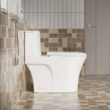 1.1/1.60 GPF Dual-Flush One Piece Toilet,Button on Tank top S-trap, Water-Saving Elongated Comfort W3192P277905