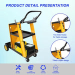 ZUN Multi Function 3 tier Welding Cart. gas bottle and accessory storage.Welding Heavy Duty Cart for Tig W227P220286