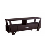 ZUN 60" Entertainment TV Stand, Display Stand with Two Shelves and One Drawer, Red Cocoa B107130868