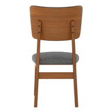Dining Chairs Set of 4, Wooden Dining Chair Armless, Mid-Century Modern Upholstered Linen Seat N752P271224E