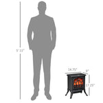 ZUN 750W/1500W 17 inch Electric Fireplace Heater （Prohibited by WalMart） 47060231