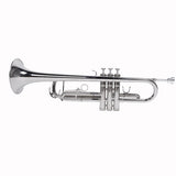 Nickelplated Drop B Adjustable Trumpet Gloves Set Silver 67559321