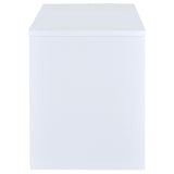 White 2-Drawer Reversible Office Desk B062P153861