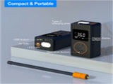 1pc Black 3600mAh Portable Car Inflation Pump, Intelligent Wireless Tire Inflation Pump, 19577869