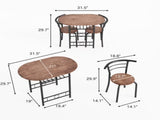 3-Piece Small Dining set, Table and Chair Set for 2 ,for Living Room, Dining Room, Kitchen, Brown 82266225