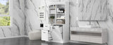 Bathroom Storage Cabinet with Tilt-Out Hamper, 70.9'' Tall Free Standing Organizer with Drawers & N725P278420K